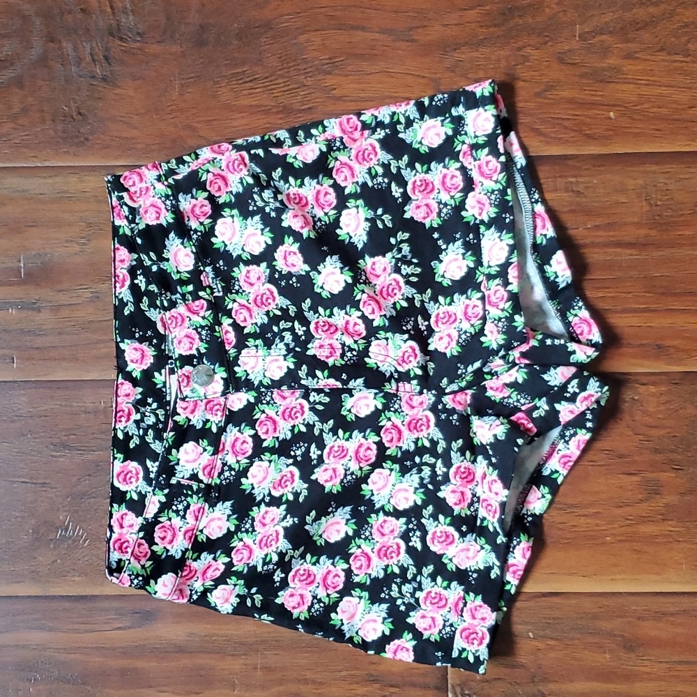 H&M Divided Floral Denim Shorts